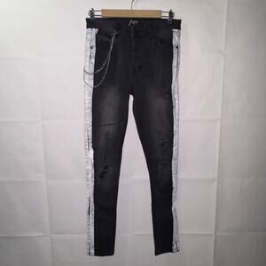 Boohooman Super Skinny Rip & Repair Biker Jeans men’s size 32R